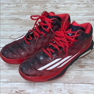 Adidas Crazylight Red and Black Sneakers Size 17
